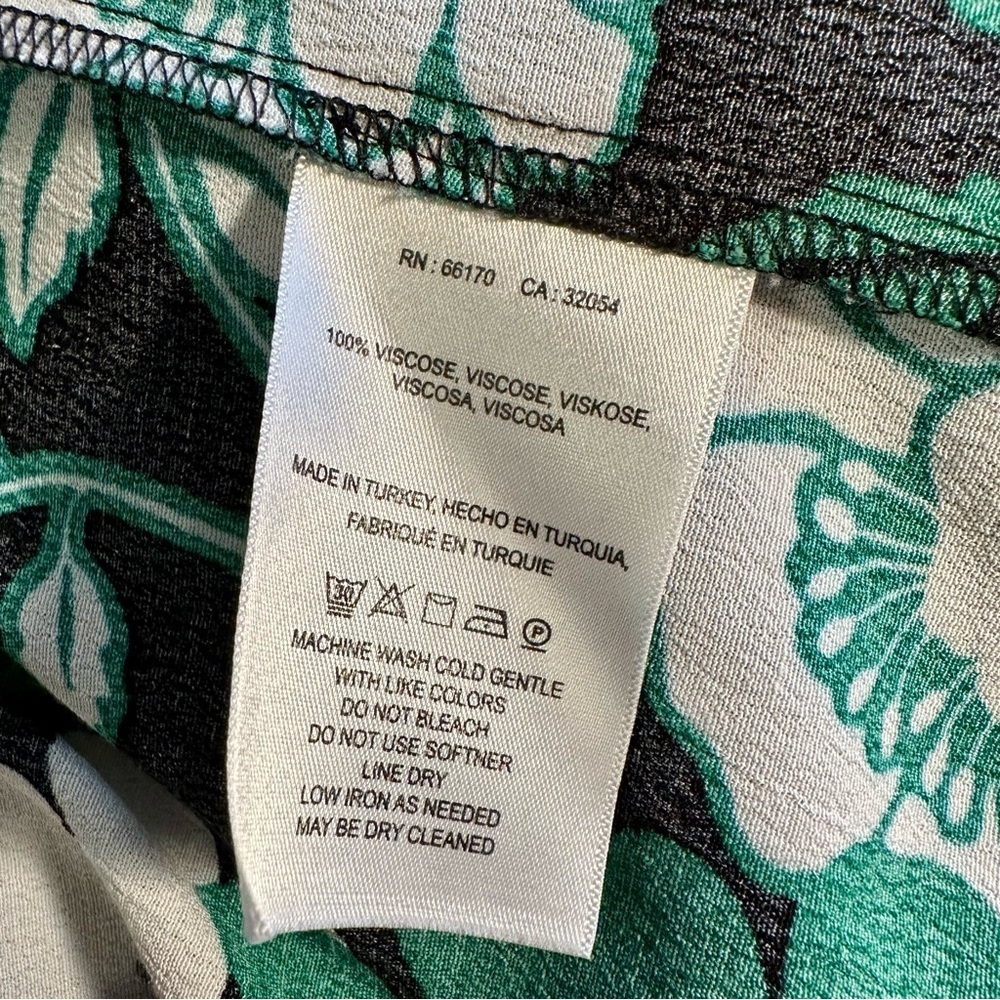 Maeve by Anthropologie ‘Juno’ Printed Dress in Green, Black & White Floral Sz M - Picture 10 of 15